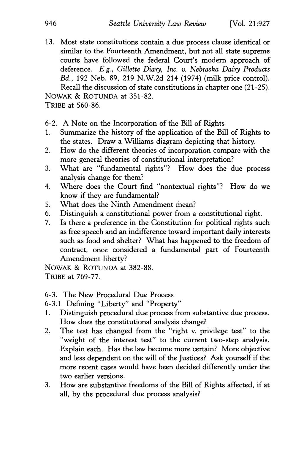 946 Seattle University Law Review [Vol. 21:927 13.