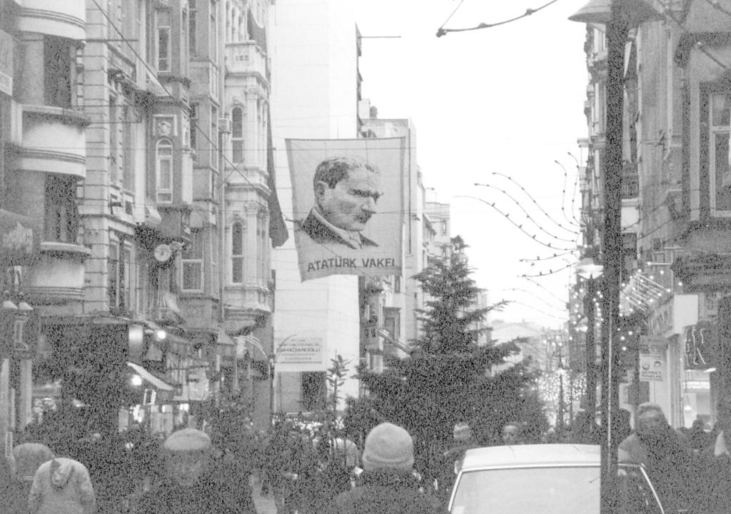 4 Introduction Ataturk banner in Beyoğlu, Istanbul s shopping and entertainment district.