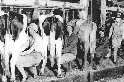 Farming s good old days? The sisters in this 1928 photograph probably didn t think so.