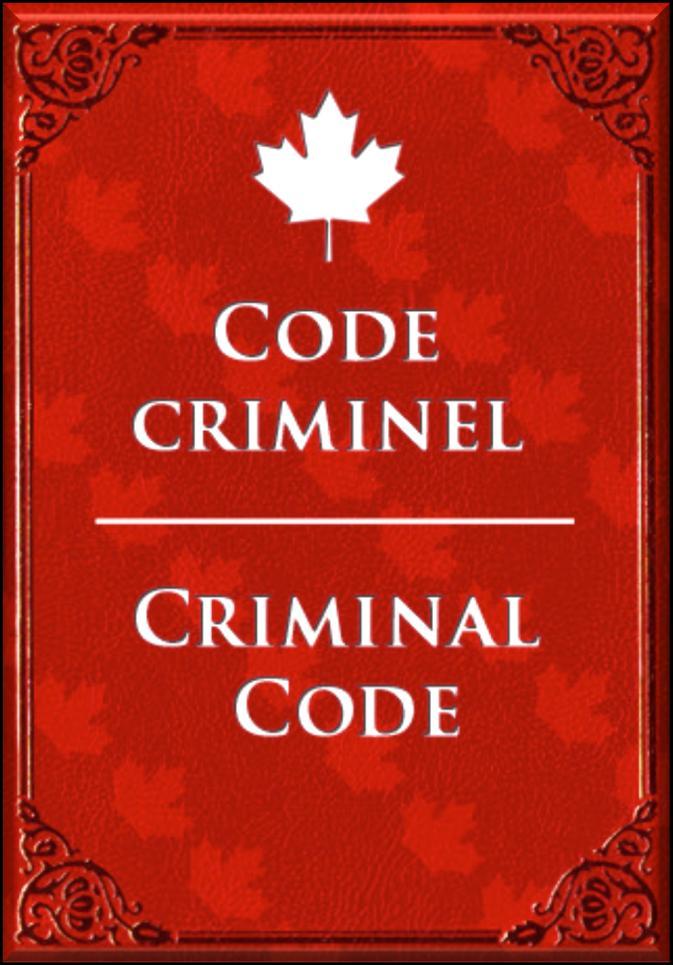 OFFENCES AGAINST THE PERSON All crimes in the Criminal Code of Canada are organized into different categories.