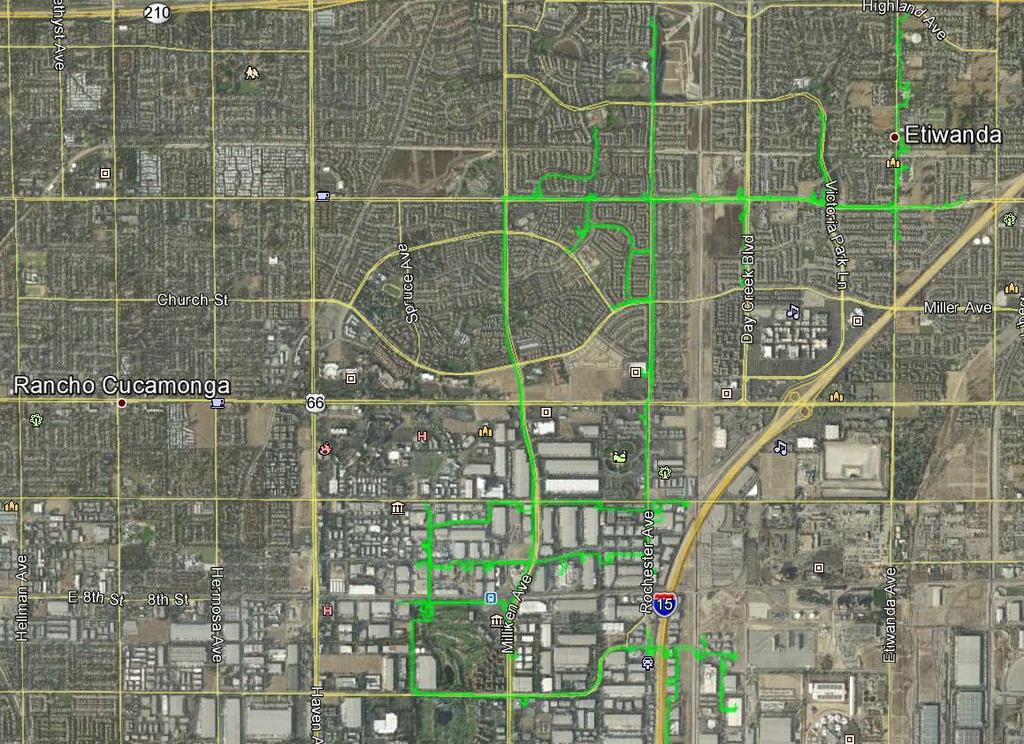 Rancho Cucamonga Project The map below highlights areas to which the Distributed Generator may potentially interconnect to satisfy the terms of the DGSA and DLA.