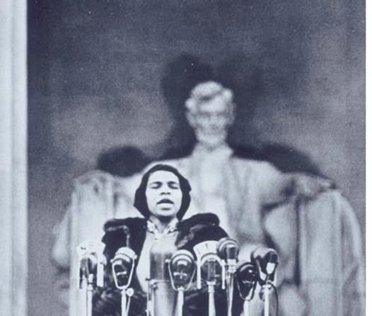 period: a performance by the African-American singer Marian Anderson in 1939.