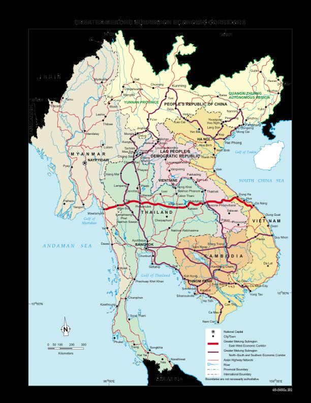 Source: Asian Development Bank (ADB): Available at <http://www.adb.org/gms/economic-corridors/map-ewec.pdf>.