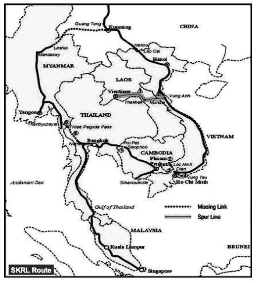 Figure 2. The Singapore-Kunming Rail Link (SKRL) Source: Association of Southeast Asian Nations Fact Sheet. Available at <www.aseansec.org>.