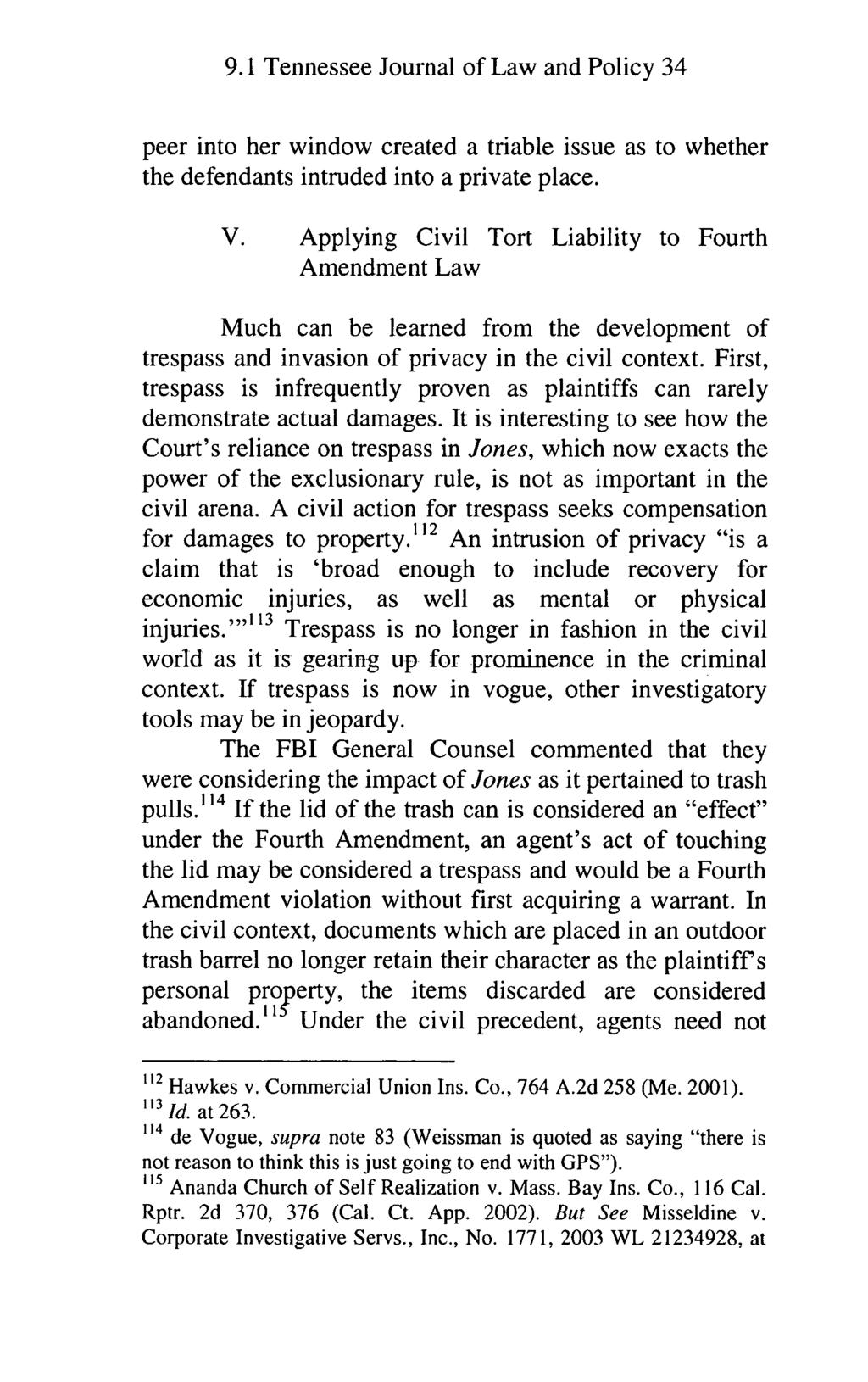 Tennessee Journal of Law and Policy, Vol. 9, Iss. 1 [2013], Art. 3 9.