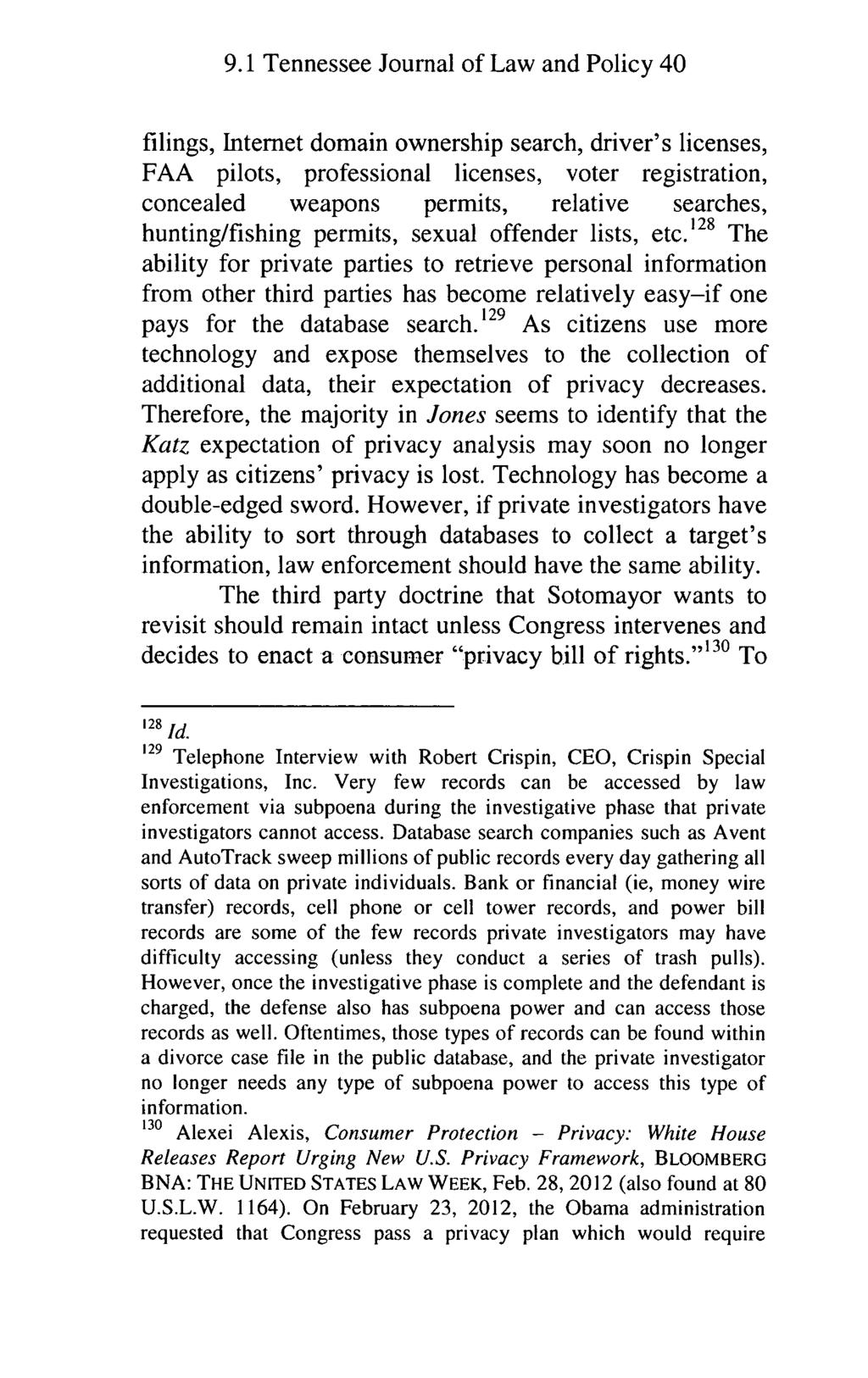Tennessee Journal of Law and Policy, Vol. 9, Iss. 1 [2013], Art. 3 9.