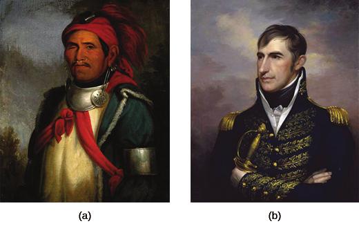 236 Chapter 8 Growing Pains: The New Republic, 1790 1820 Figure 8.16 Portrait (a), painted by Charles Bird King in 1820, is a depiction of Shawnee prophet Tenskwatawa.