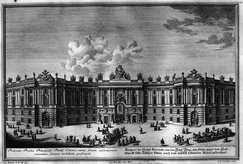 96 The Design of Frontier Spaces www.ebook777.com 5.3 Joseph Emanuel Fischer von Erlach, design for the completion of the Hofburgfacade towards St Michael s square. Engraving by I.A.