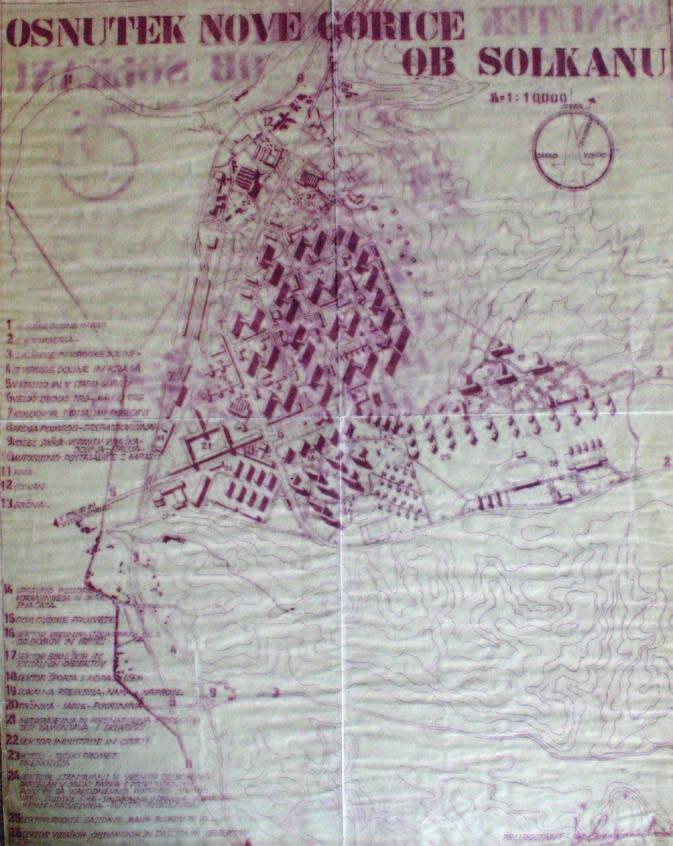 Gorizia and Nova Gorica 179 9.2 Božidar Gvardjančič: The plan for Nova Gorica (July 1947). Reproduced by permission of The Regional Archives Nova Gorica.
