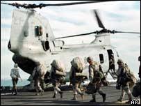 Last Updated: Friday, 26 March, 2004, 13:42 GMT US beefs up forces in Afghanistan The United States is sending up to 2,000 more marines to Afghanistan to step up the hunt for Osama Bin Laden and