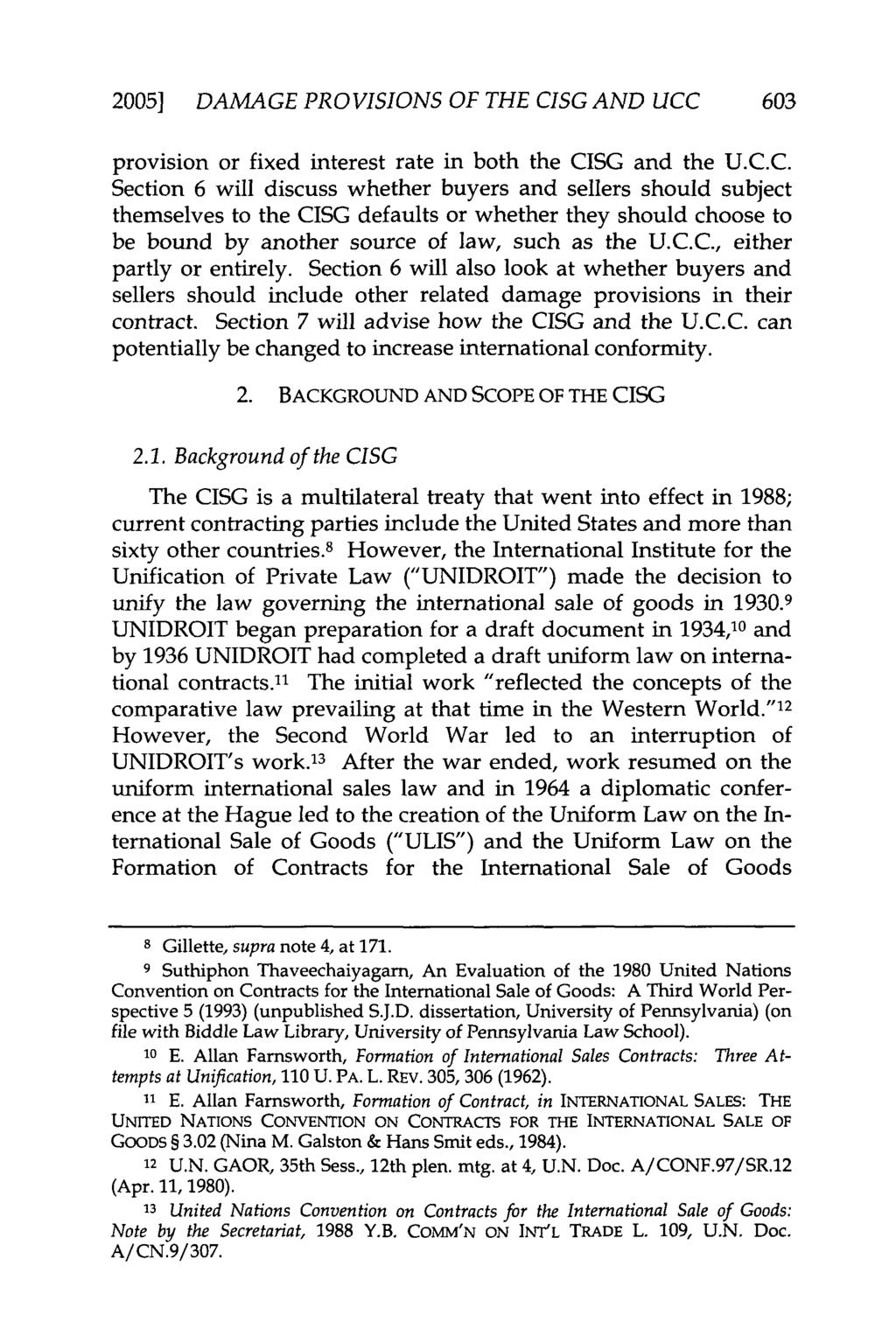 2005] DAMAGE PROVISIONS OF THE CI