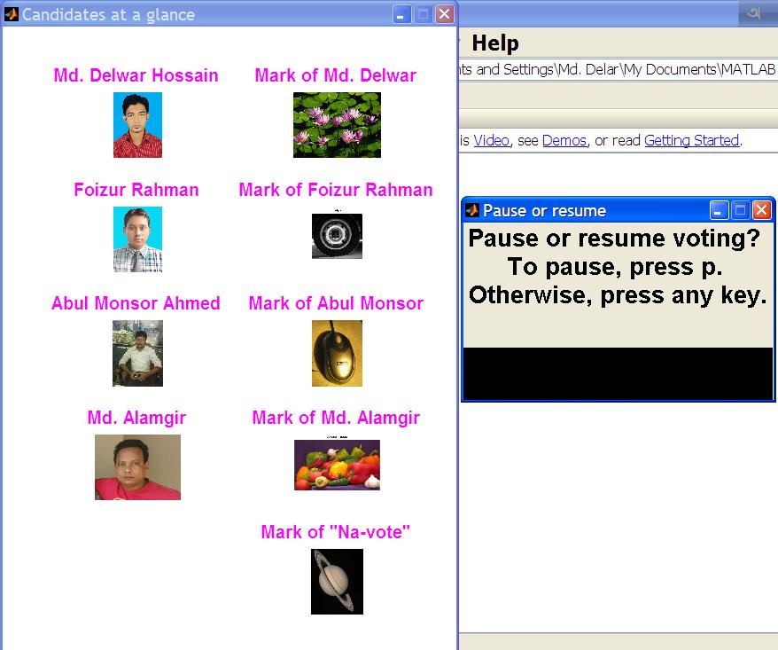 Fig. 11: Showing a dialogue box about pausing or resuming vote reception. III. Results This process continues until voting end time is reached.
