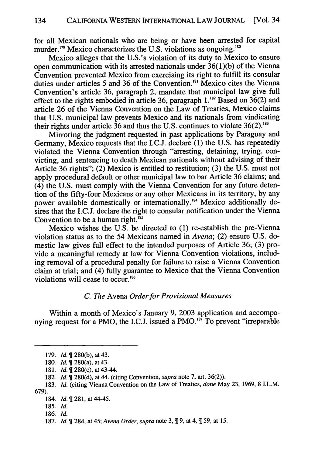 134 California CALIFORNIA Western International WESTERN Law INTERNATIONAL Journal, Vol. 34 LAW [2003], JOURNAL No. 1, Art. [Vol.
