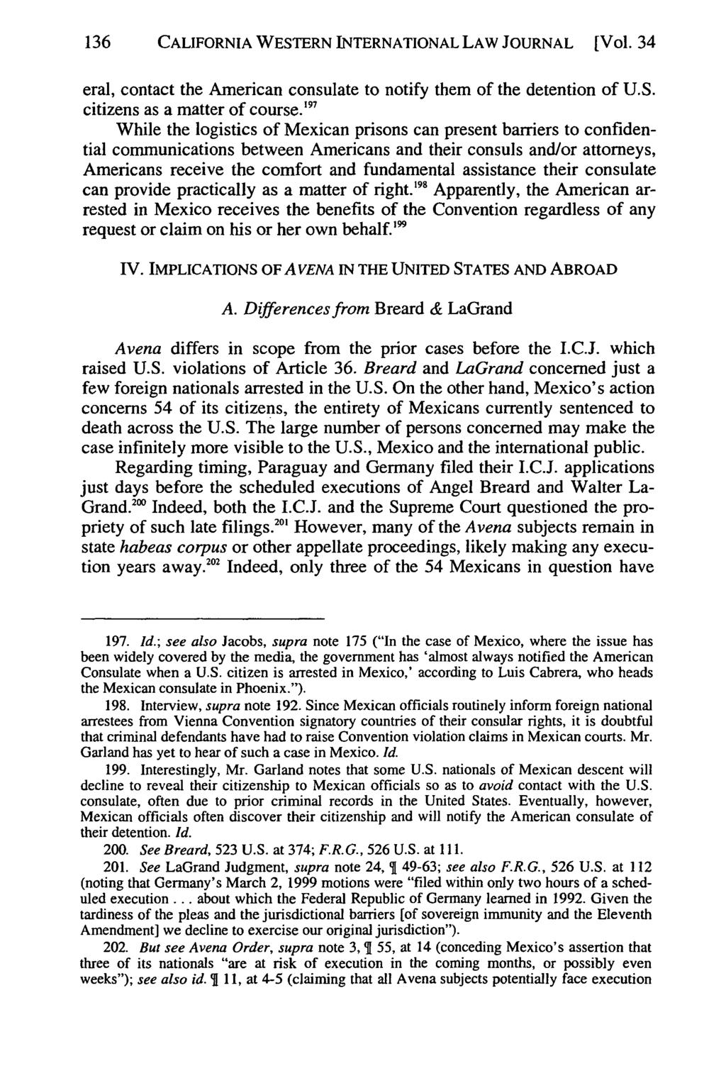 136 California CALIFORNIA Western International WESTERN Law INTERNATIONAL Journal, Vol. 34 LAW [2003], JOURNAL No. 1, Art. [Vol.