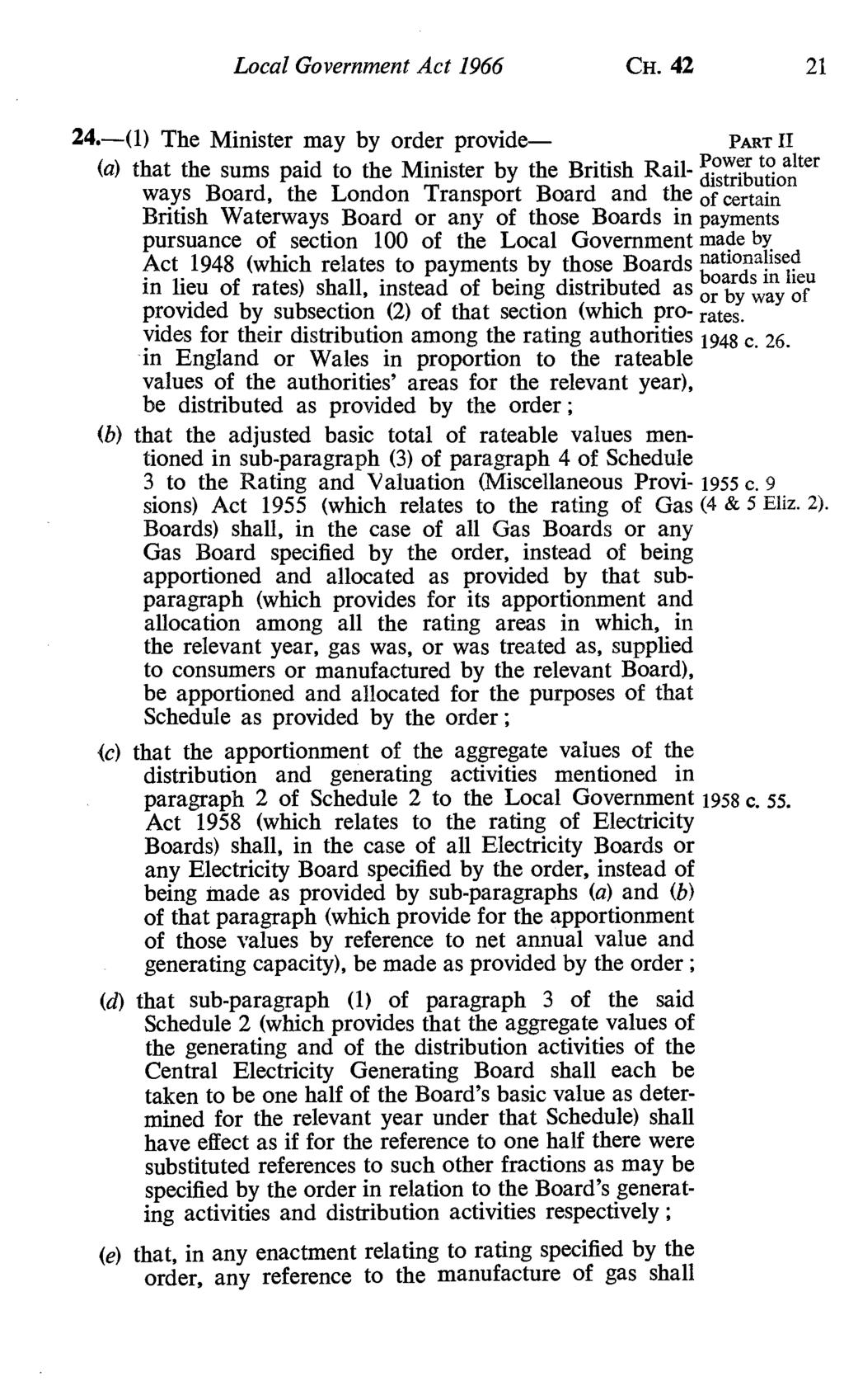 Local Government Act 1966 CH. 42 21 24.