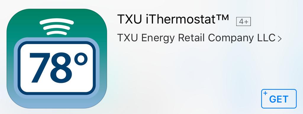 According to the description of the TXU ithermostat app on the Applications page for Apple iphones,