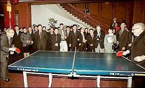 Ping-Pong Diplomacy The American ping-pong team received a surprise invitation to visit the PRC in April, 1971.