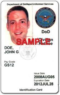 DoD Civilian Retiree Cards Photograph: Texas law requires the