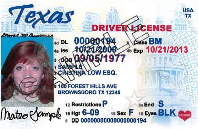 Texas Driver s License Photograph: Texas law requires the ID to have a photograph of the voter. Expiration Date: Per 63.0101 must be valid, or expired within 60 days.