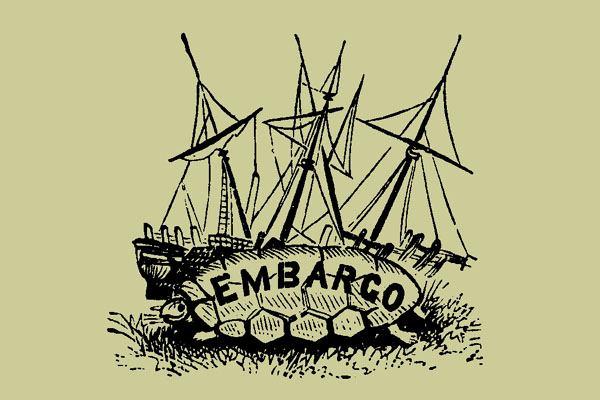 The Embargo Act of 1807 Jefferson, trying to avoid war, used the embargo to hurt Great Britain. He thought that Great Britain depended upon American agricultural goods.
