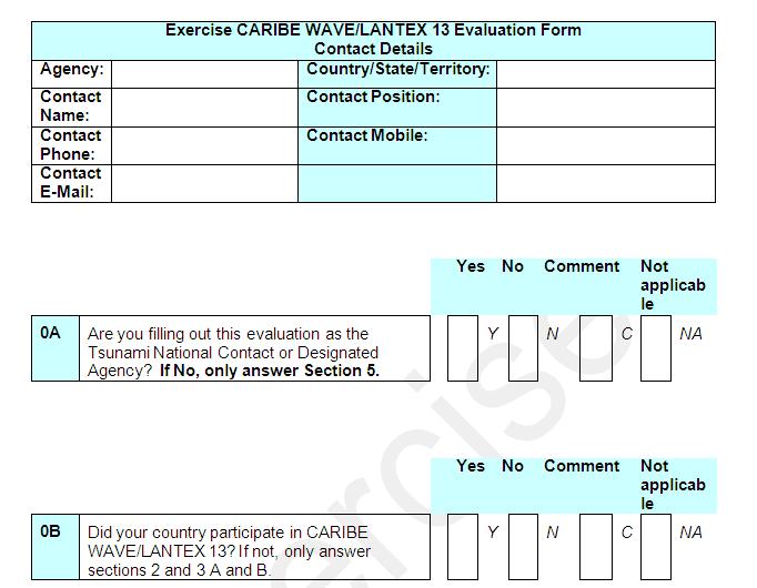 Evaluation Form To be completed by individuals and