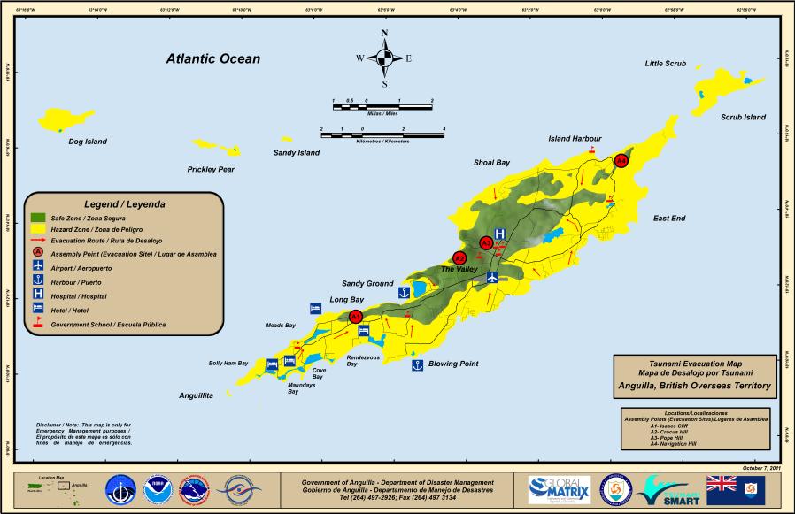 messages Tsunami Evacuation Map-based on default 30 m elevation, 1 mile inland 16