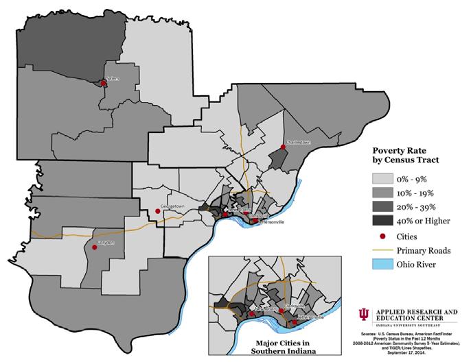 FIGURE 3: POVERTY RATE BY CENSUS TRACT, 2010 Note: The range for high poverty is larger than the low and moderate poverty categories.