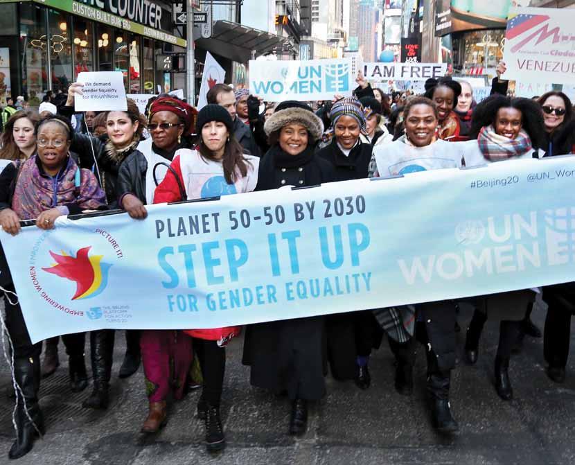 In the final months of negotiations on the 2030 Agenda for Sustainable Development, the campaign Planet 50-50 by 2030: Step It Up for Gender Equality called on governments to make national