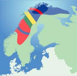 One people in four countries The Sámi live in four national states Common