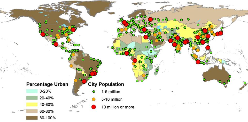 World s Largest Cities 2014 Source: United Nations