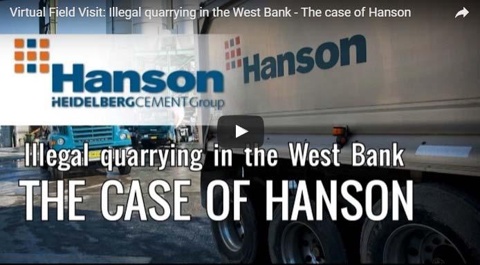 Virtual Field Visit: Illegal quarrying in the West Bank - The case of Hanson