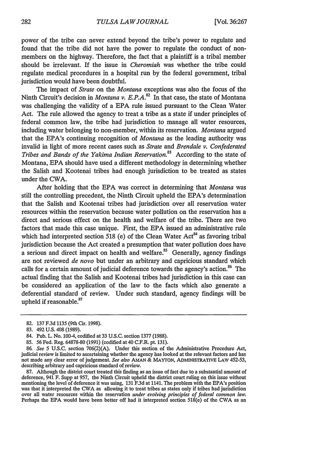Tulsa Law Review, Vol. 36 [2000], Iss. 2, Art. 2 TULSA LAW JOURNAL [Vol.