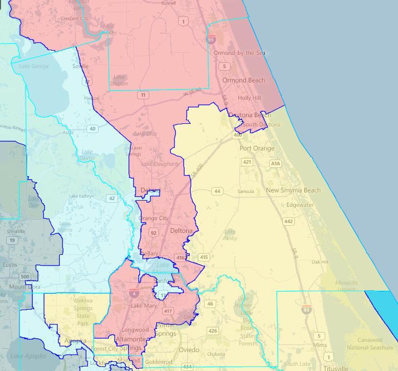 NE/NC-12: Remove Volusia County from Congressional District 3 and Place All of the County into Either District 24 or District 7 Description: Years ago, all of Volusia County was in one Congressional
