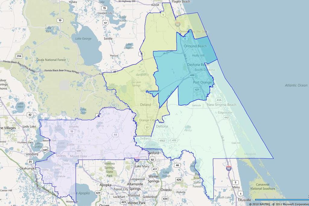 NE/NC - 33: Partial Proposals for Volusia County and Portions of Northeast Florida 65 Description: Changes to current House Districts 25, 26, 27 and 28.