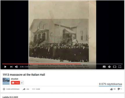 The Italian Hall Tragedy, 1913 247 The Italian Hall Tragedy The Copper Country Strike had been going on for five months and to cheer the families and especially the children of the strikers, the
