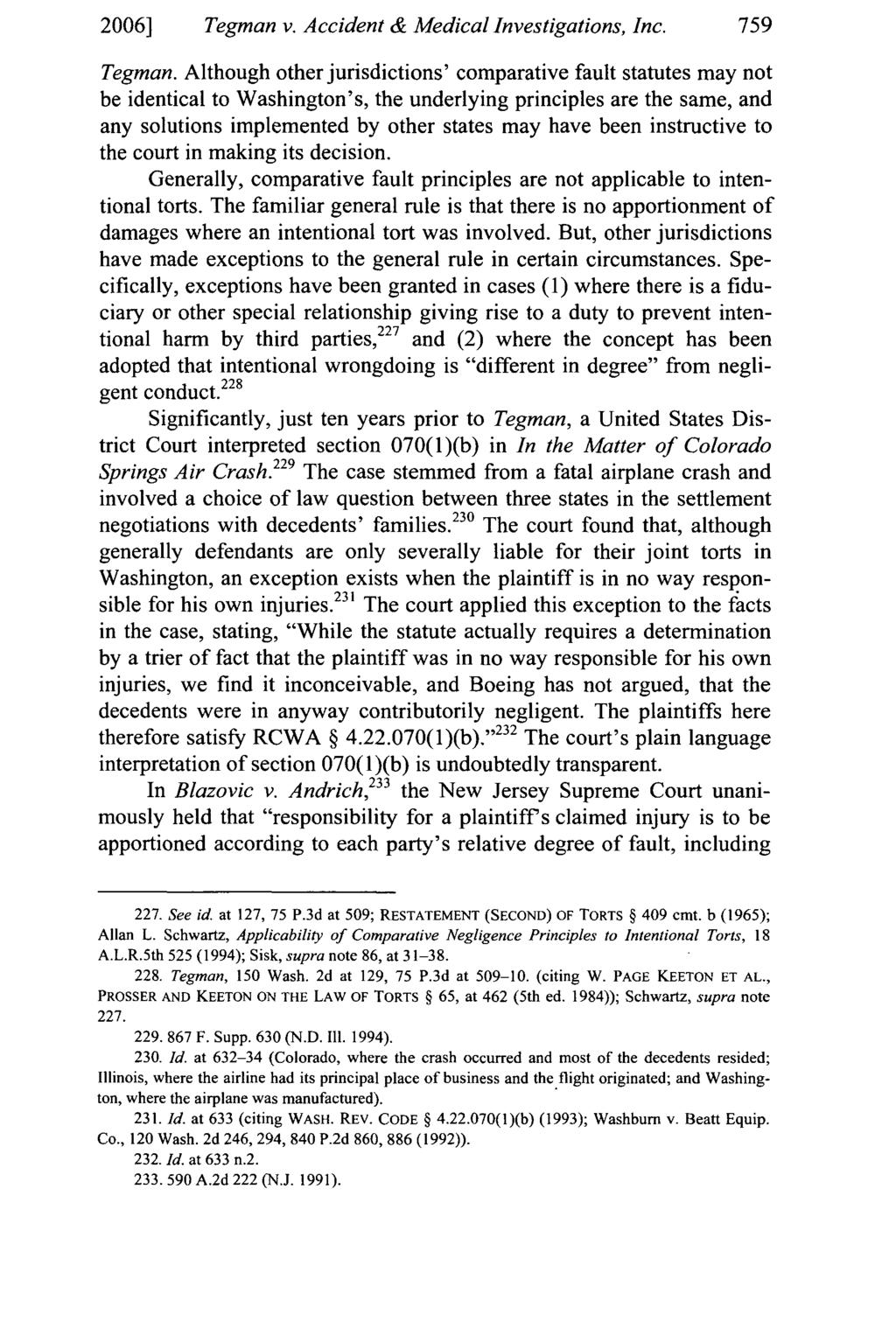 2006] Tegman v. Accident & Medical Investigations, Inc. 759 Tegman.