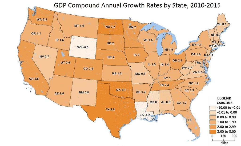 Figure GDP 7. Latino GDP and the Ten Largest State GDPs. When the Latino GDP of $2.13 trillion is compared to the GDPs of the 10 largest states in the U.S., it is larger than 9 of the 10.