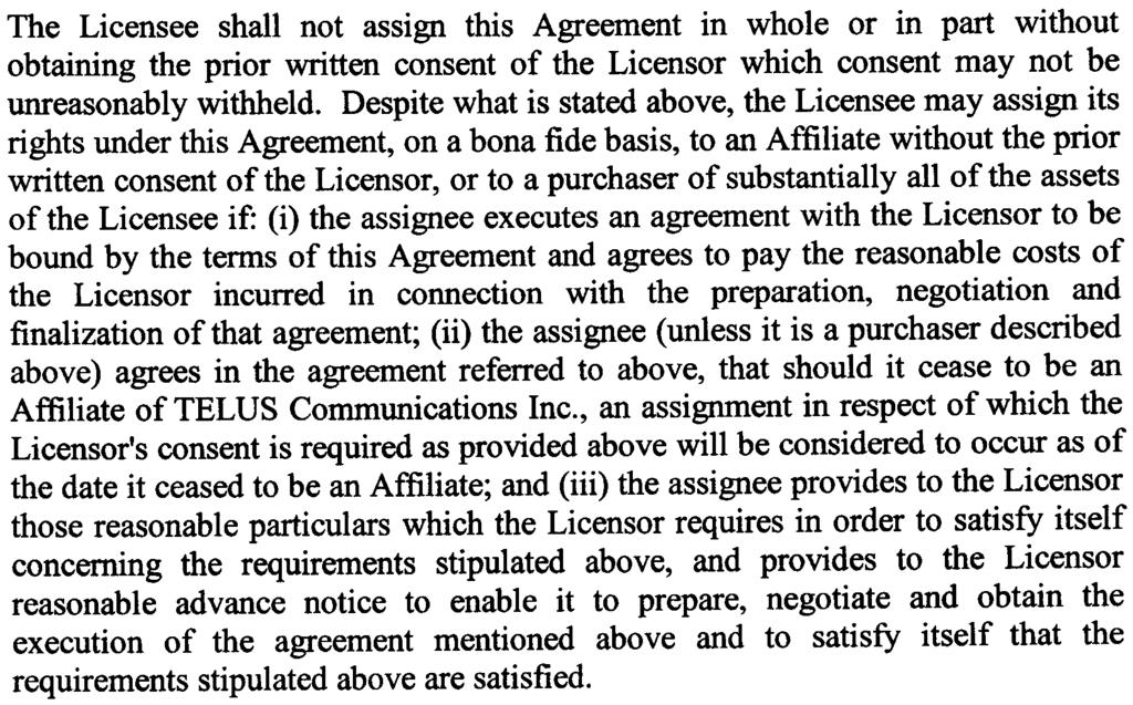Page 17 15. (c) Wherever a release or limitation of liability is provided for under this Agreement in favour of the Licensee, it will be deemed to extend to and include the Released Licensee Persons.
