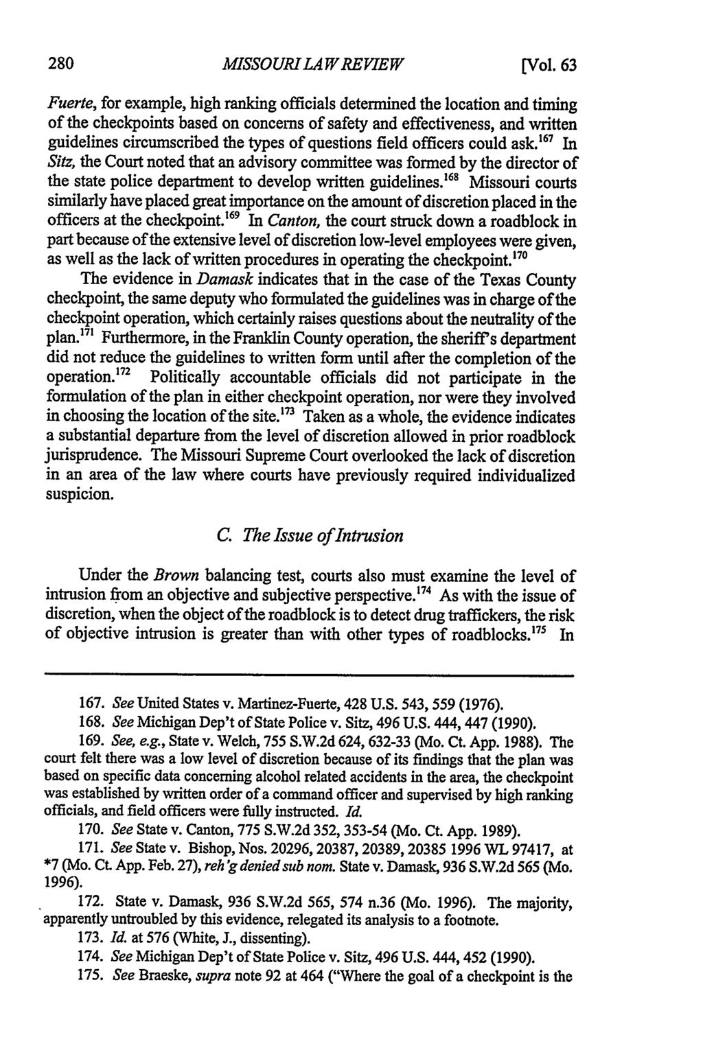 Missouri Law Review, Vol. 63, Iss. 1 [1998], Art. 14 MISSOURILA WREVIEW (Vol.