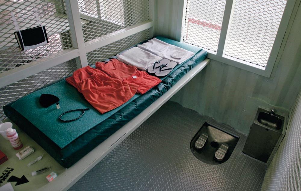 JOE SKIPPER/ Reuters/ Corbis Inside a cell at the terrorist prison in Guantanamo, where