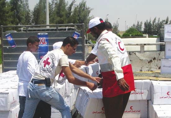 COOPERATION WITH THE EGYPTIAN RED CRESCENT The Egyptian Red Crescent (ERC) is a wellestablished society with 27 branches in 26 governorates, and a very active member of the International Red Cross