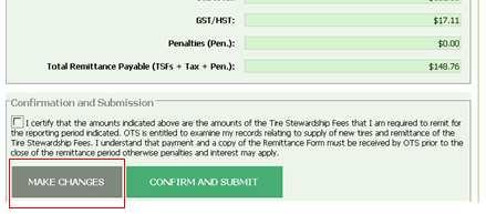 TSF Online Remittance: Completing & Submitting Form 6) Once you hit submit, you have the