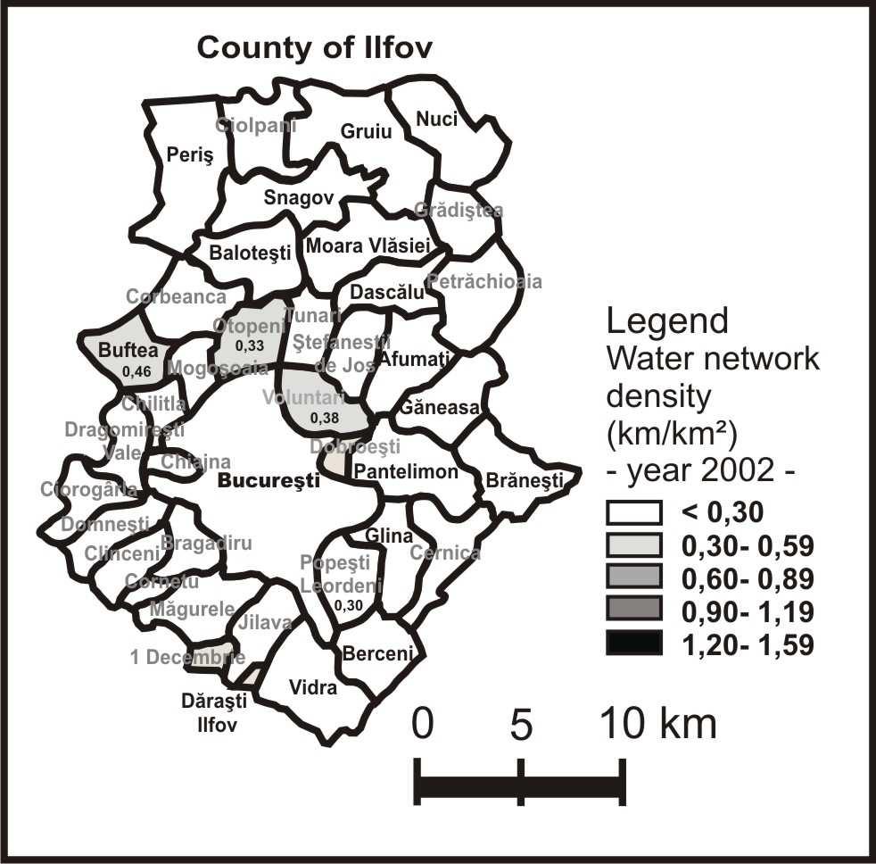 CĂTĂLINA CÂRSTEA, FLORENTINA ION and PETRONELA NOVĂCESCU The gas network, almost inexistent in 1992, developed after 2002, when the number of the settlements endowed with such utility service rose