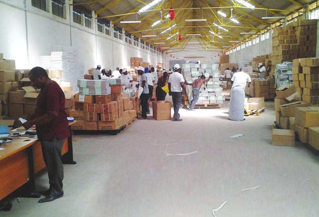 Verification of Election materials received in the Commission s Warehouse for 2015 General Election. 2.1.2.2 Printing of Election Documents The Commission published various Election documents used in the 2015 General Election.
