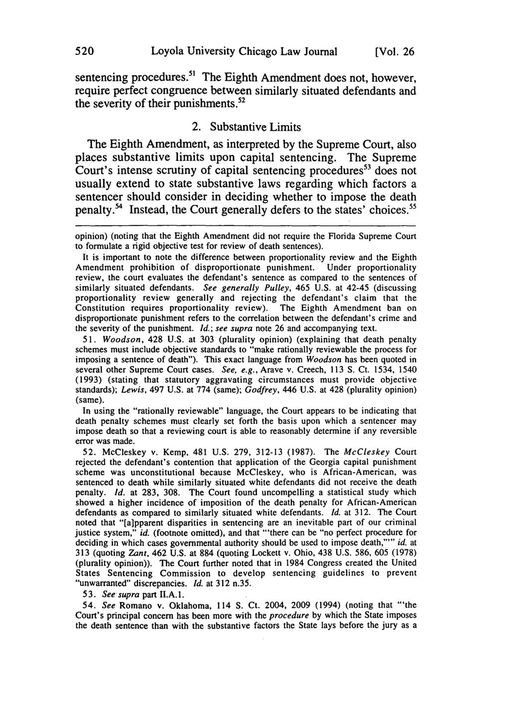 520 Loyola University Chicago Law Journal [Vol. 26 sentencing procedures.