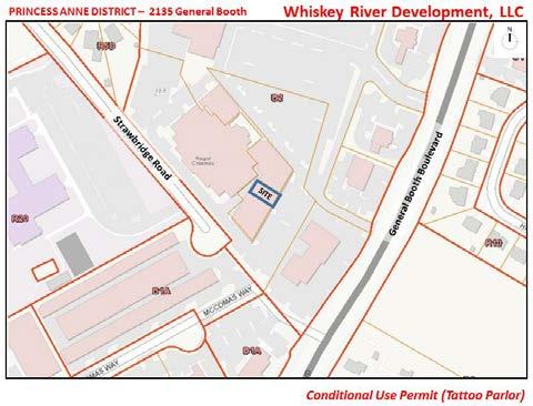 11. WHISKEY RIVER DEVELOPMENT, LLC [Applicant] STRAWBRIDGE MARKET PLACE, LLC [Owner] Conditional Use Permit (Tattoo Parlor), 2135 General Booth Boulevard (GPIN 2414086744) COUNCIL DISTRICT PRINCESS