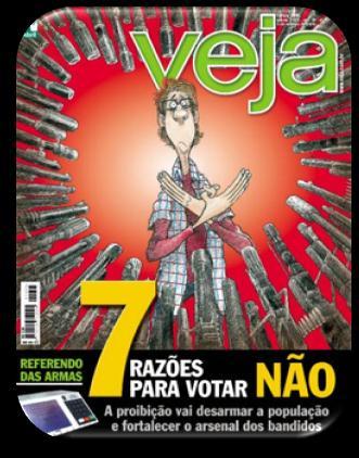 Veja then published a cover story called Seven reasons to vote NO. The message could not be more explicit, as the magazine was directly telling its audience what to vote for.