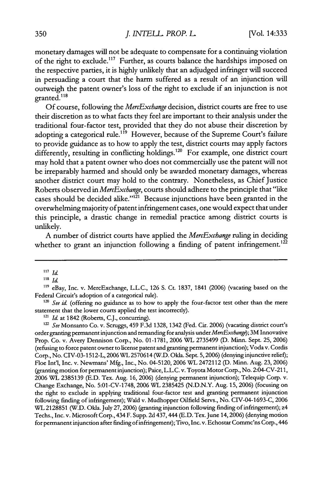 Journal of Intellectual Property Law, Vol. 14, Iss. 2 [2007], Art. 5 J. INTELL PROP. L4 [Vol.