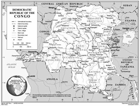 Under-Mining Peace The Explosive Trade in Cassiterite in Eastern DRC 3 Reference: Democratic Republic of the Congo, no. 4007 Rev 8, UN Cartographic Section.