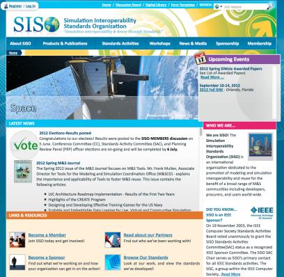 Become a SISO member Register as a member on the SISO web site Ø annual fee : 95 US $ Par:cipate in a SISO